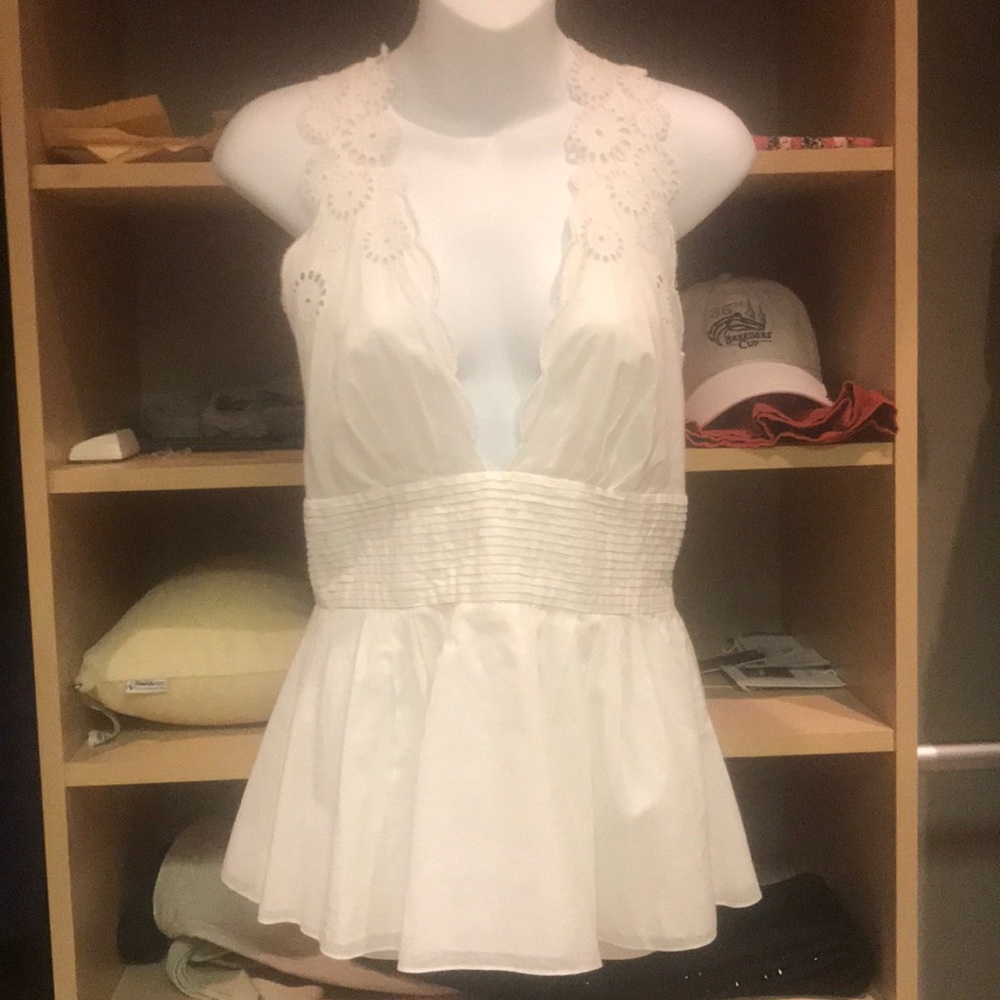 CATHERINE MALANDRINO White Halter Top